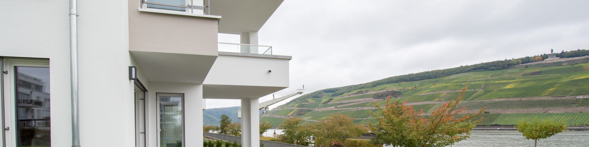 Mehrfamilienhaus im Rhein-Main-Gebiet oberhalb der Weinberge